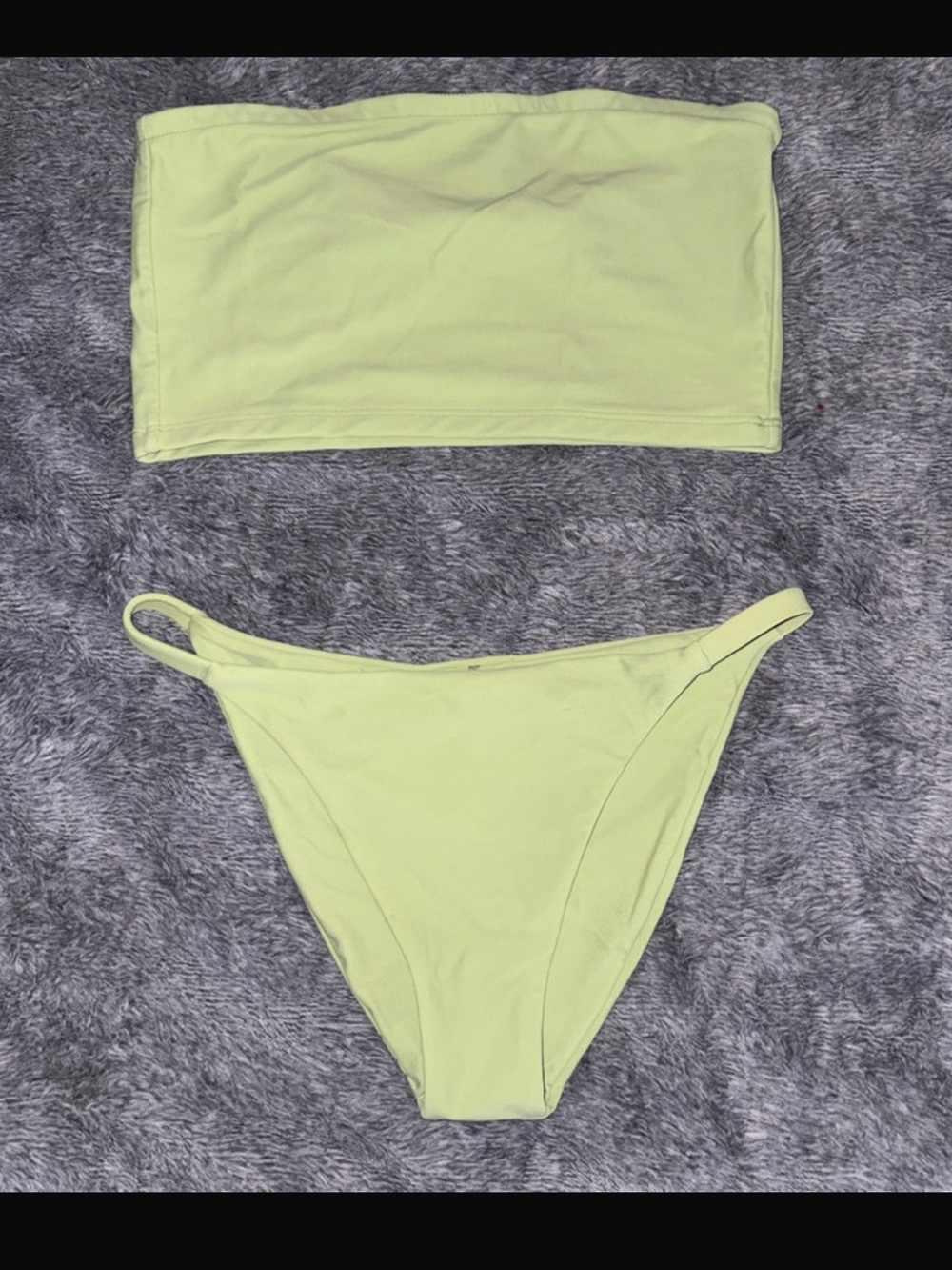Lime Green Bandeau Bikini Set